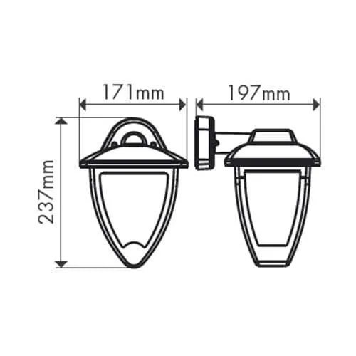Applique extérieure LED descendante ARLUX E27 anthracite - 111881